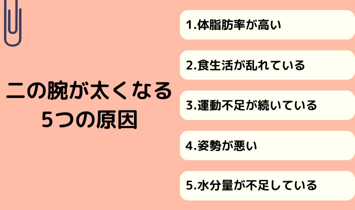 二の腕が太くなる5つの原因 