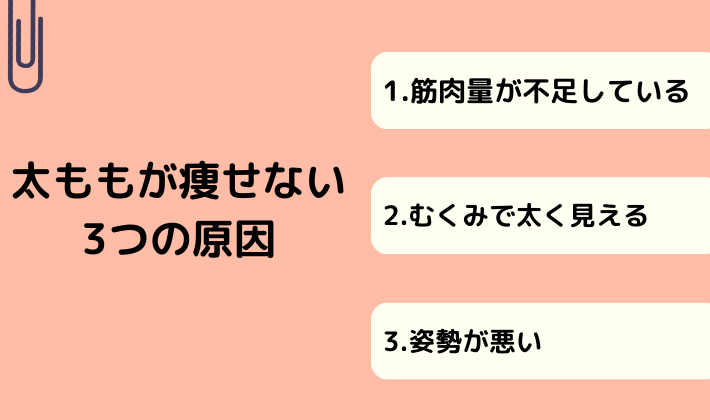 太ももが痩せない3つの原因