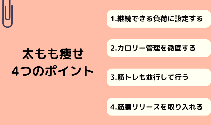 太もも痩せ4つのポイント