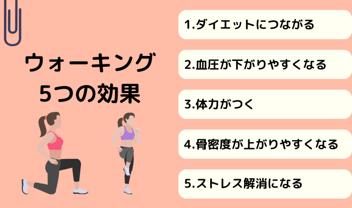 ウォーキング5つの効果